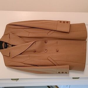 Express Women's Camel Tan Double-Breasted Pea Coat